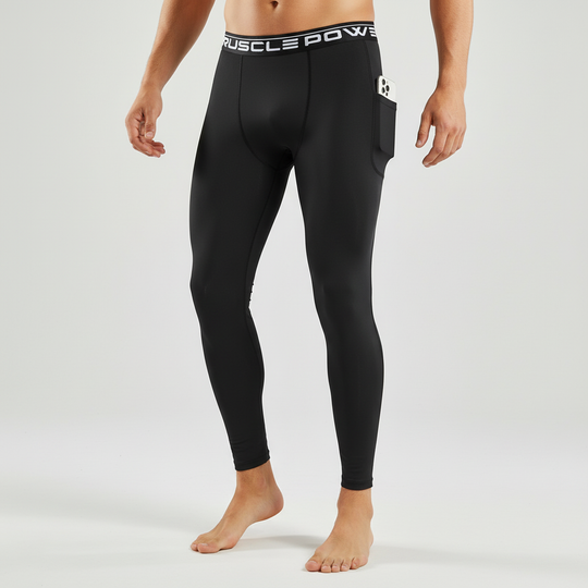 Men's High Waist Compression Leggings Slim Fit