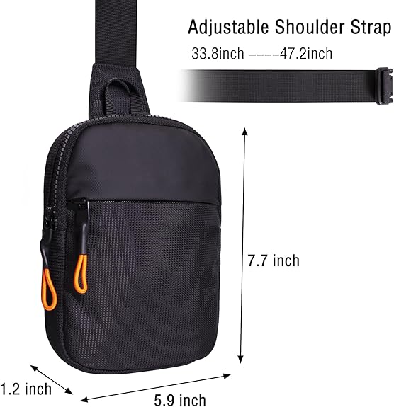 Men's Mini Sling Bag Crossbody with Adjustable Strap