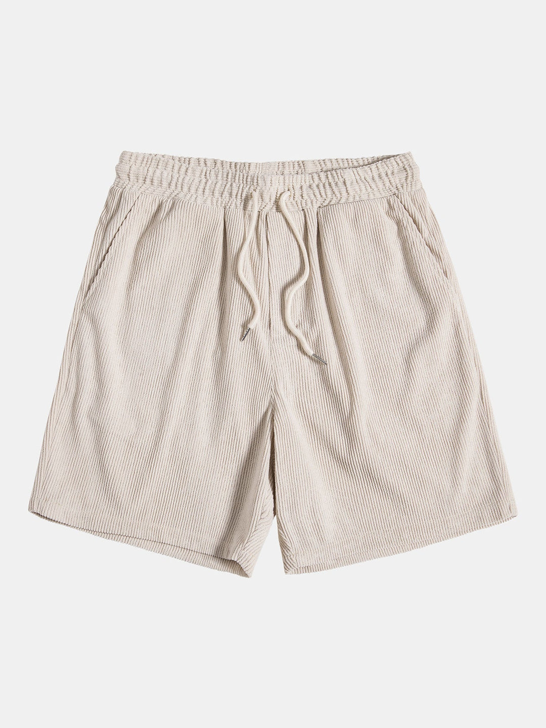 Men's Short Sleeve Button Up Shirt Shorts Set Textured Drawstring