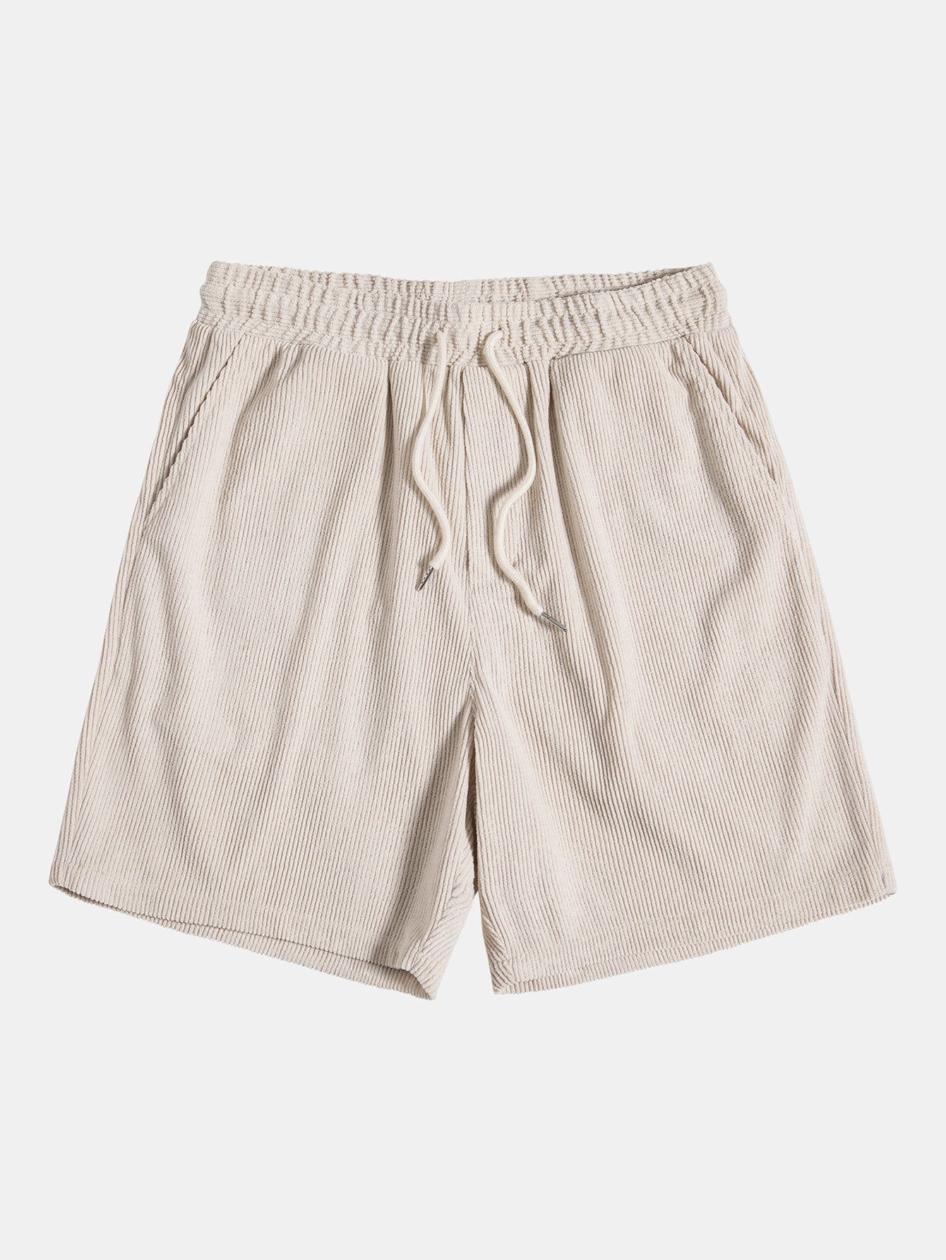 Men's Short Sleeve Button Up Shirt Shorts Set Textured Drawstring