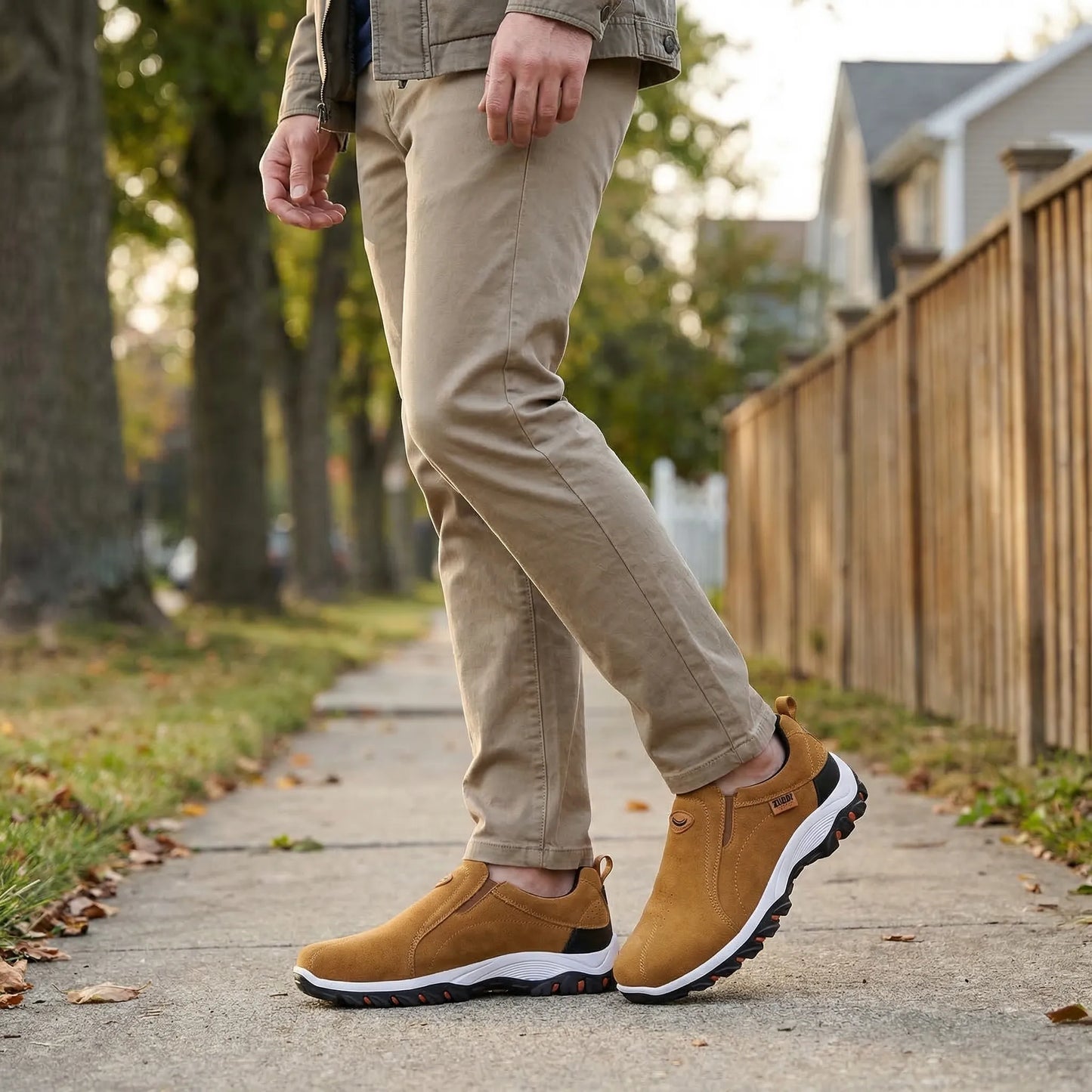 Men's Slip-On Hiking Shoes Casual Walking Sneakers