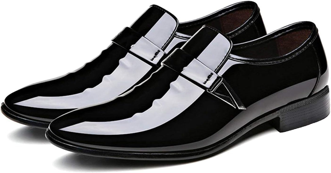 Men's White Dress Loafers Slip-On Formal Shoes