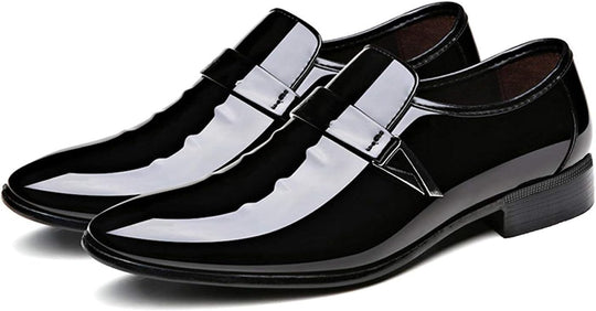 Men's White Dress Loafers Slip-On Formal Shoes