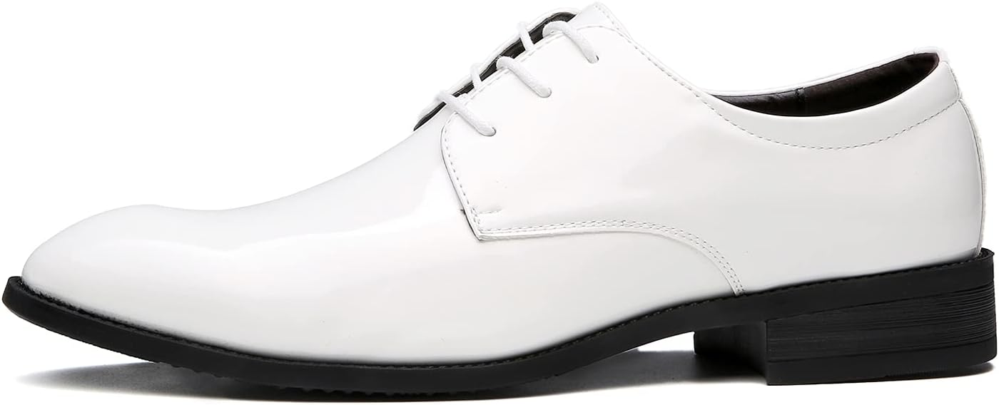 Men's White Dress Loafers Slip-On Formal Shoes
