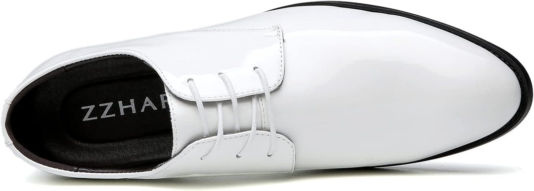 Men's White Dress Loafers Slip-On Formal Shoes