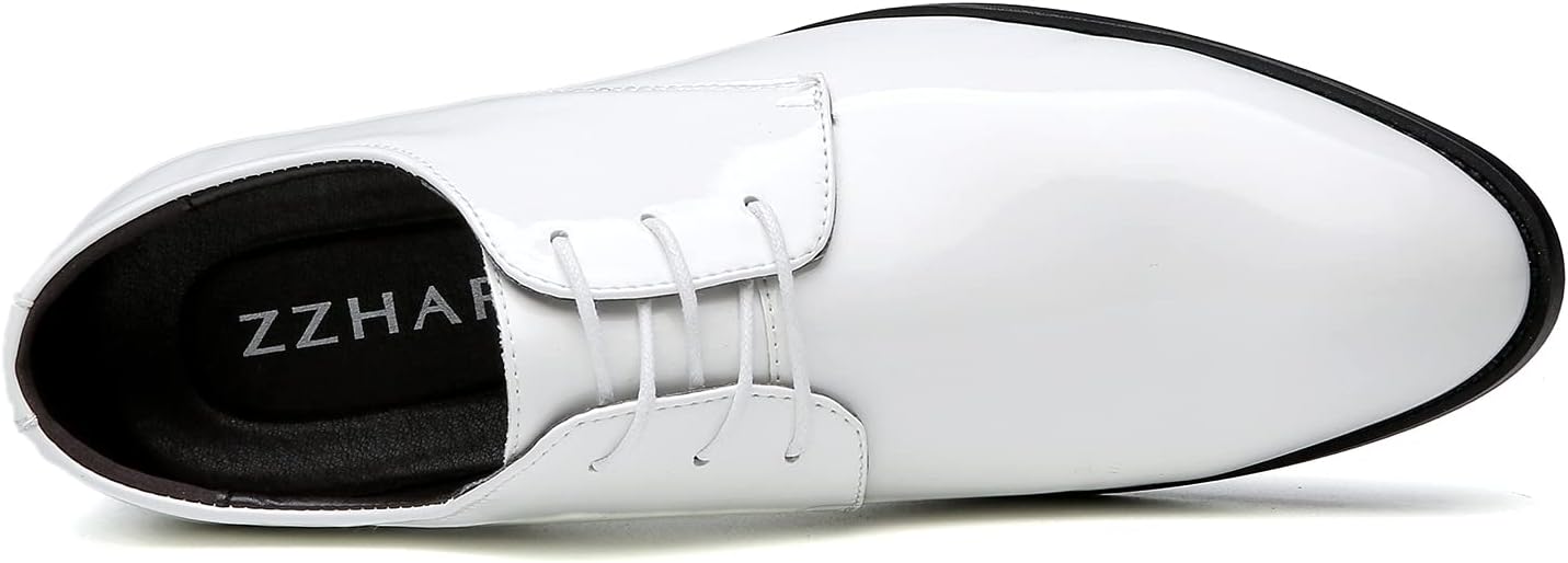 Men's White Dress Loafers Slip-On Formal Shoes