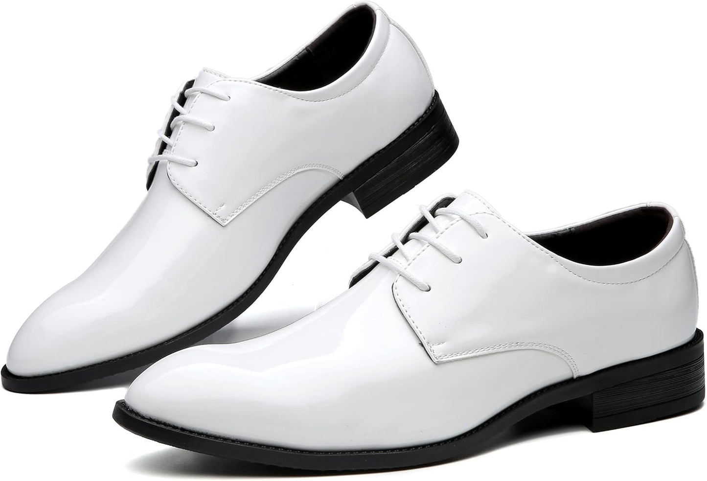 Men's White Dress Loafers Slip-On Formal Shoes