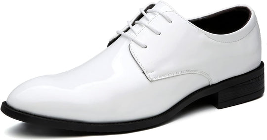 Men's White Dress Loafers Slip-On Formal Shoes