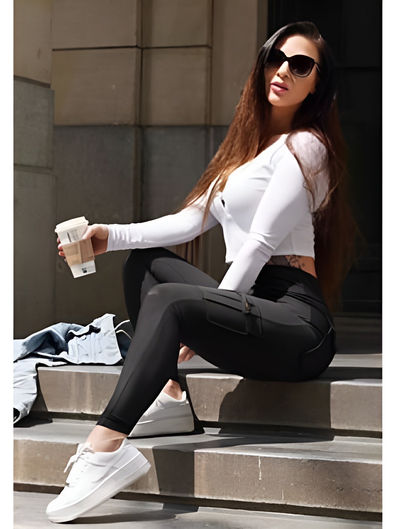 Women's High Waist Cargo Leggings