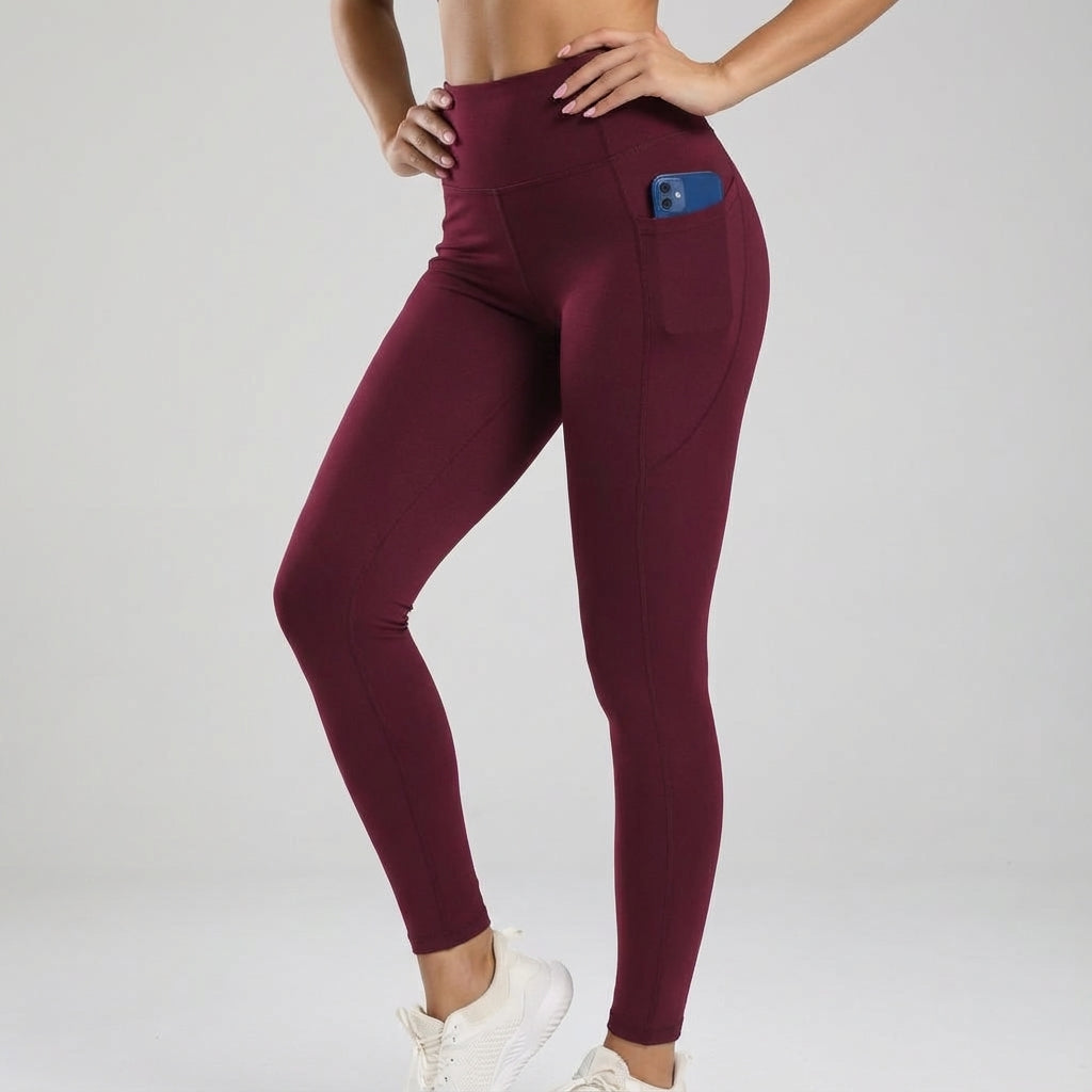 Women's High Waist Yoga Leggings with Phone Pocket