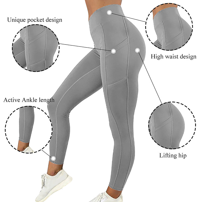 Women's High Waist Yoga Leggings with Pockets