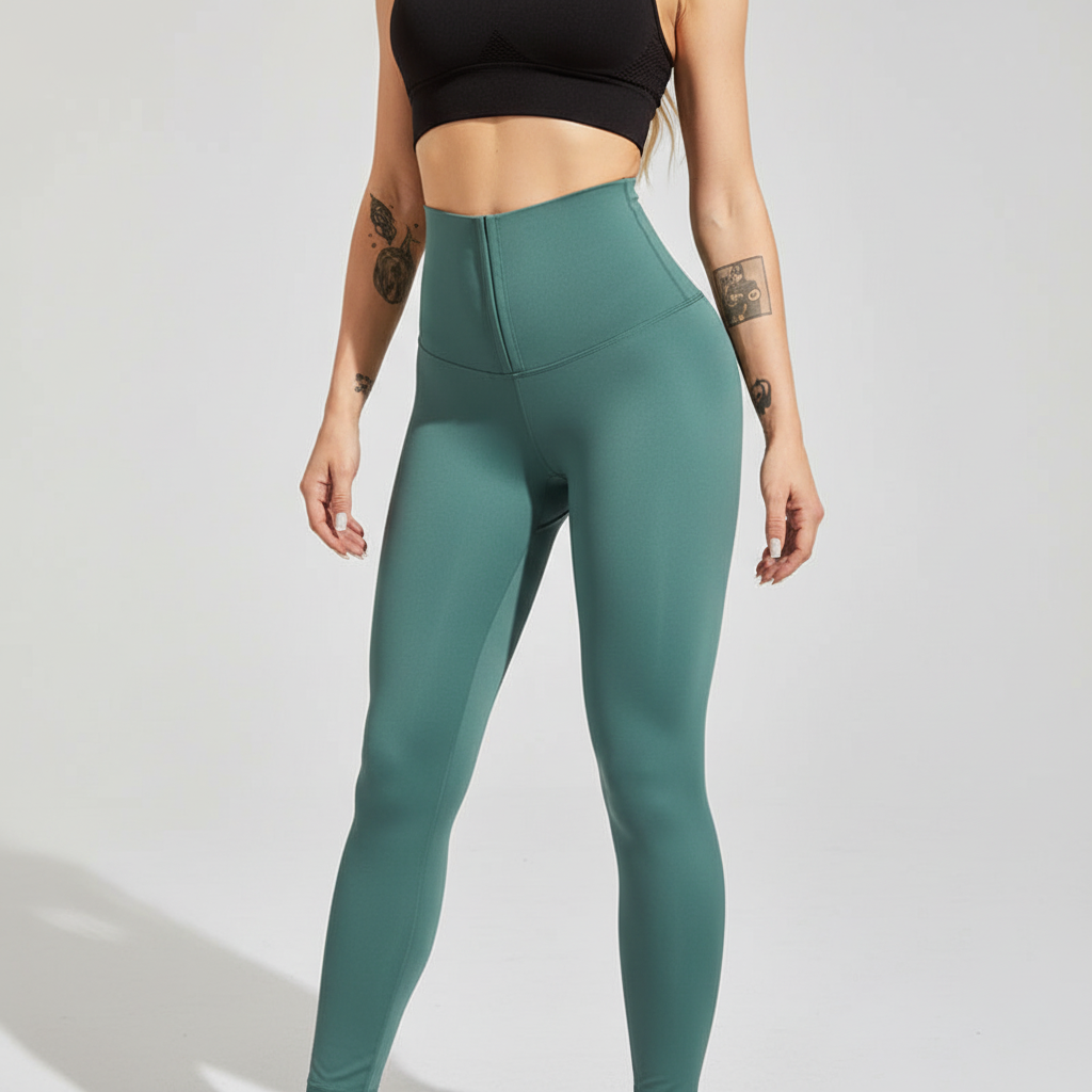 Women's High Waisted Compression Leggings with Waist Trainer