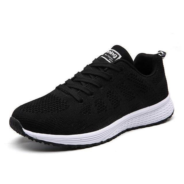 Women's Lace-Up Running Shoes Knit Sneakers