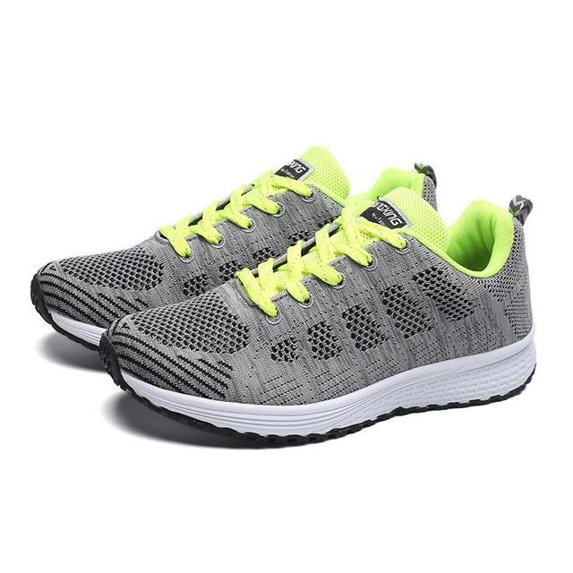 Women's Lace-Up Running Shoes Knit Sneakers