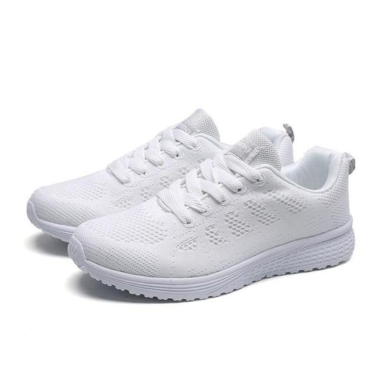 Women's Lace-Up Running Shoes Knit Sneakers