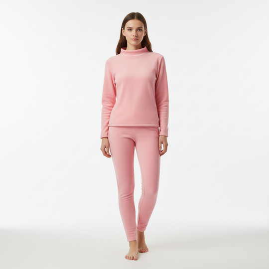 Women's Mock Neck Sweatshirt Slim Straight Pants Set Long Sleeve