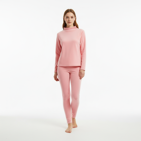 Women's Mock Neck Sweatshirt Slim Straight Pants Set Long Sleeve