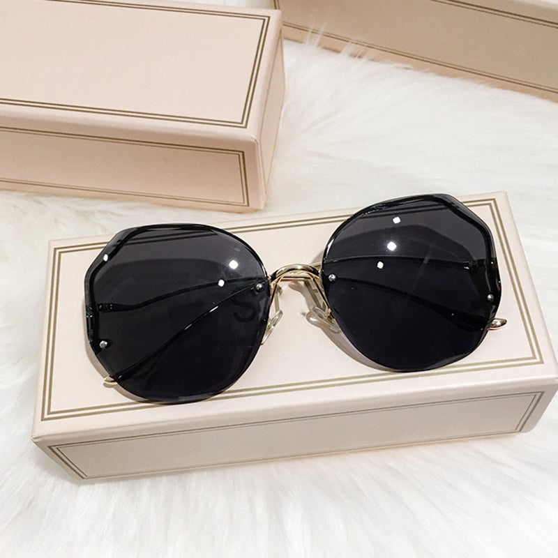 Women's Oversized Rimless Gradient Sunglasses