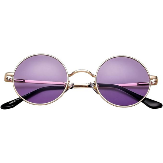 Women's Retro Small Round Metal Frame Sunglasses