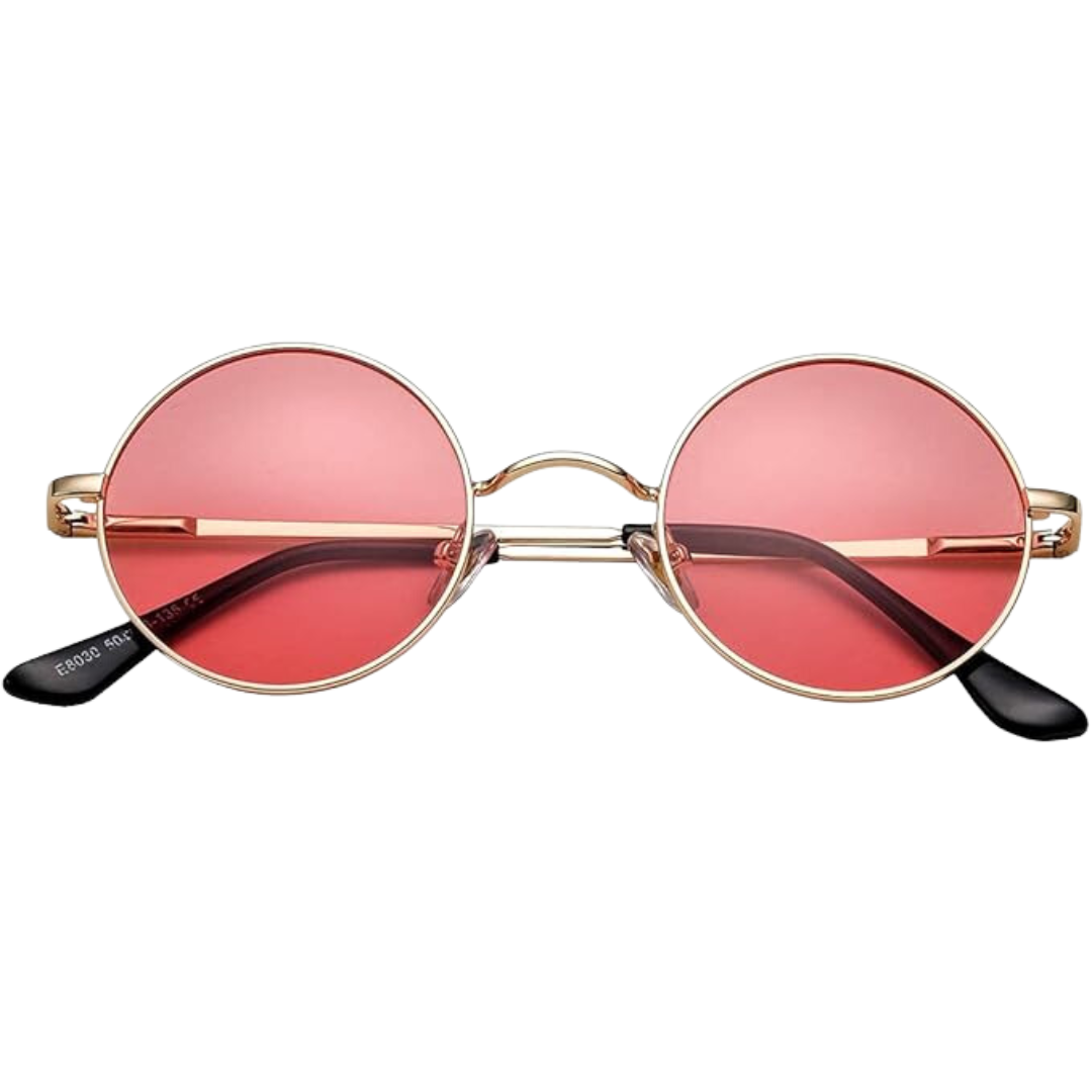 Women's Retro Small Round Metal Frame Sunglasses