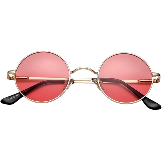Women's Retro Small Round Metal Frame Sunglasses