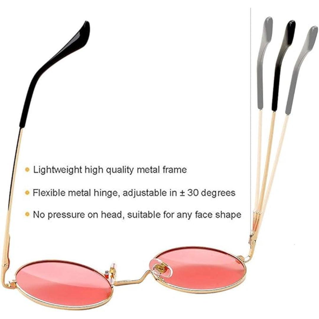 Women's Retro Small Round Metal Frame Sunglasses