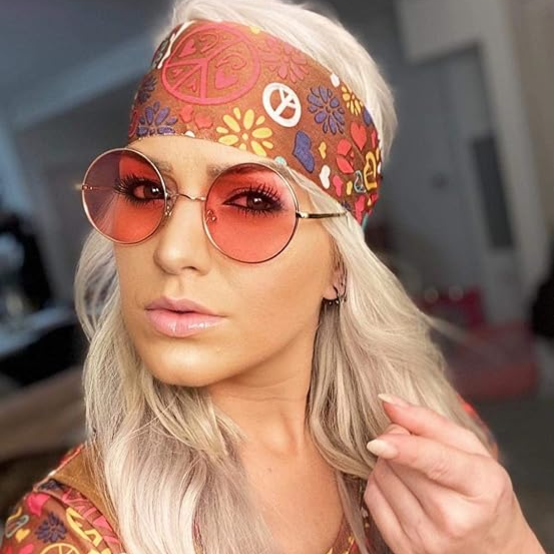 Women's Retro Small Round Metal Frame Sunglasses