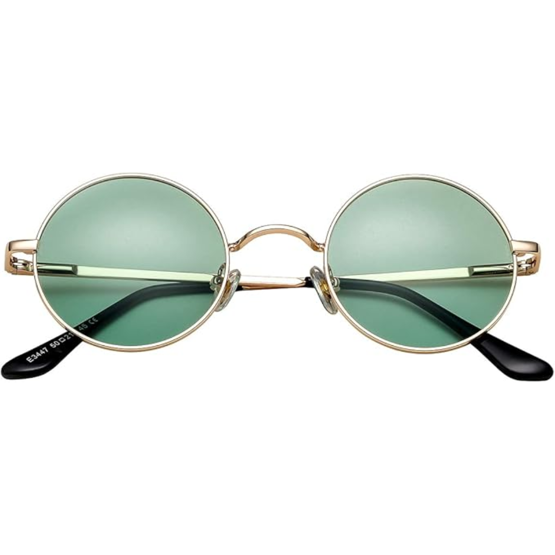 Women's Retro Small Round Metal Frame Sunglasses