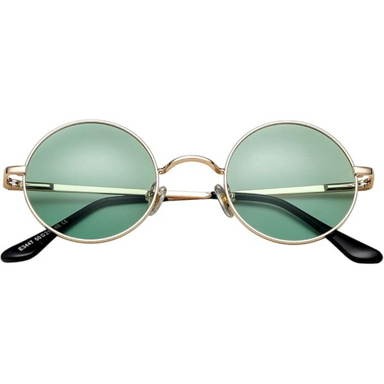 Women's Retro Small Round Metal Frame Sunglasses