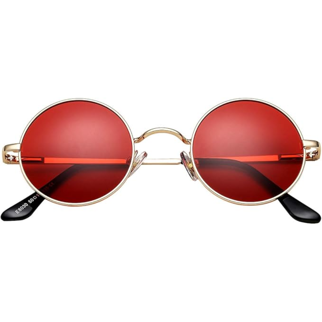 Women's Retro Small Round Metal Frame Sunglasses