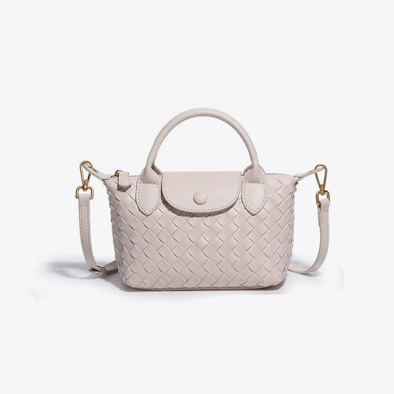 Women's Woven Mini Crossbody Bag with Top Handle