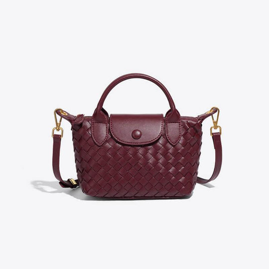 Women's Woven Mini Crossbody Bag with Top Handle