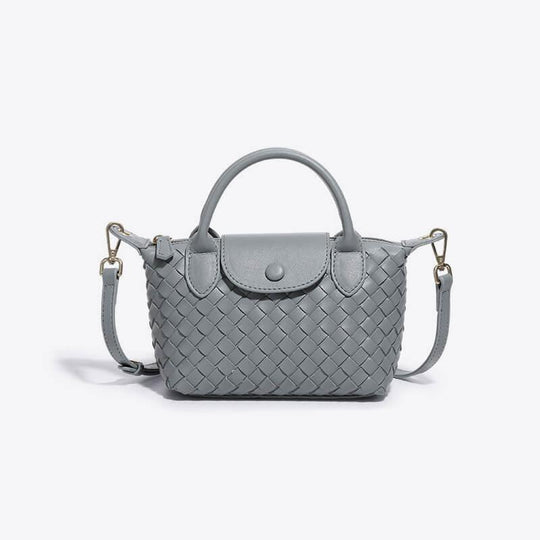 Women's Woven Mini Crossbody Bag with Top Handle