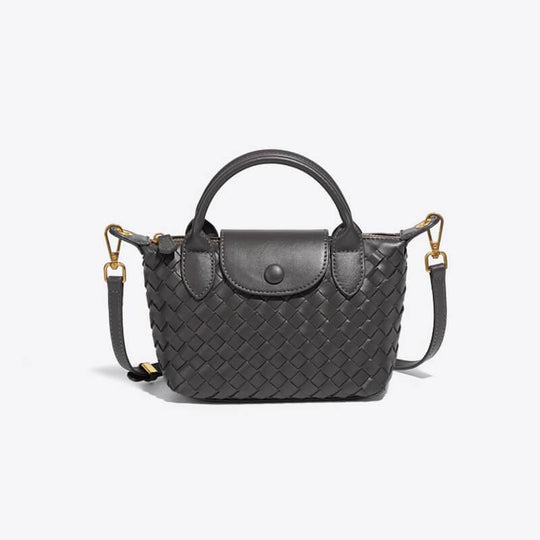 Women's Woven Mini Crossbody Bag with Top Handle