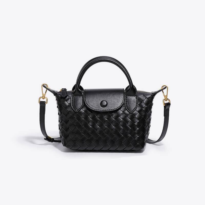 Women's Woven Mini Crossbody Bag with Top Handle