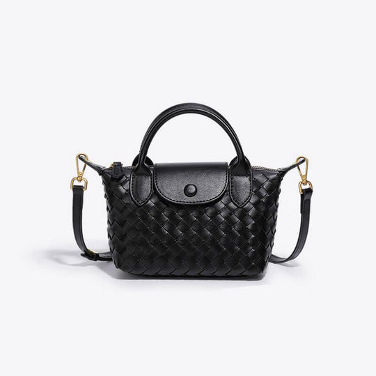 Women's Woven Mini Crossbody Bag with Top Handle