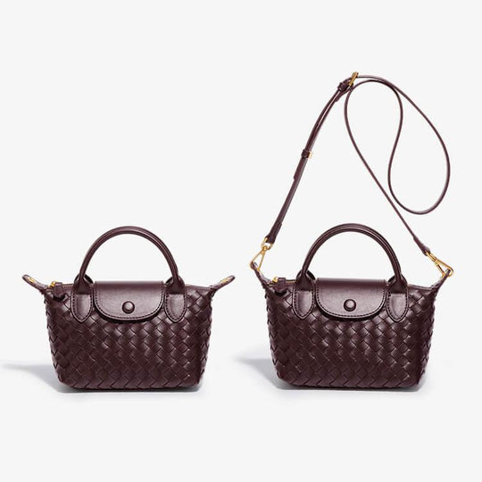 Women's Woven Mini Crossbody Bag with Top Handle