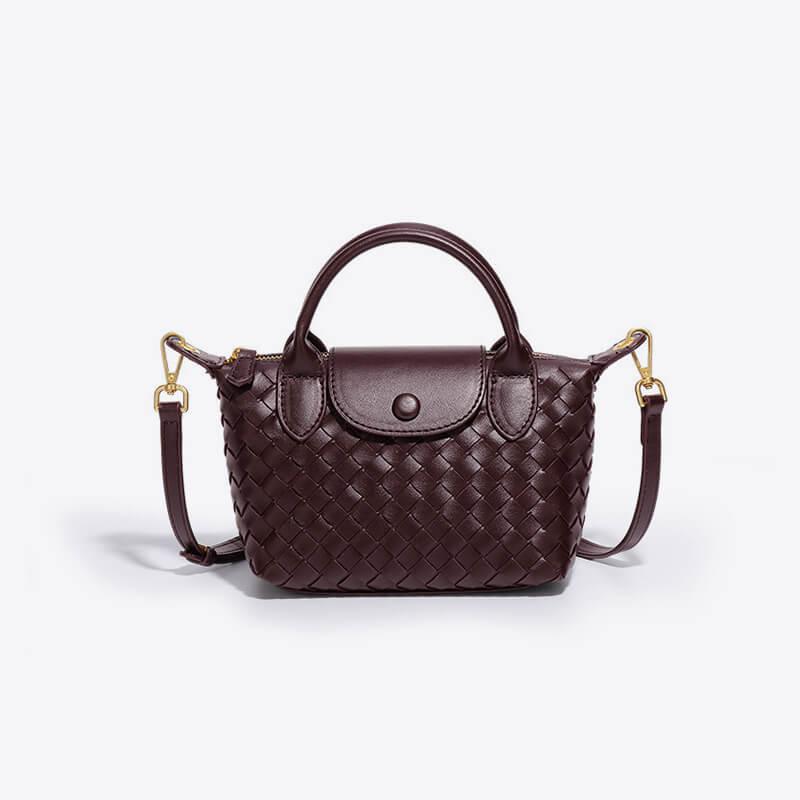 Women's Woven Mini Crossbody Bag with Top Handle
