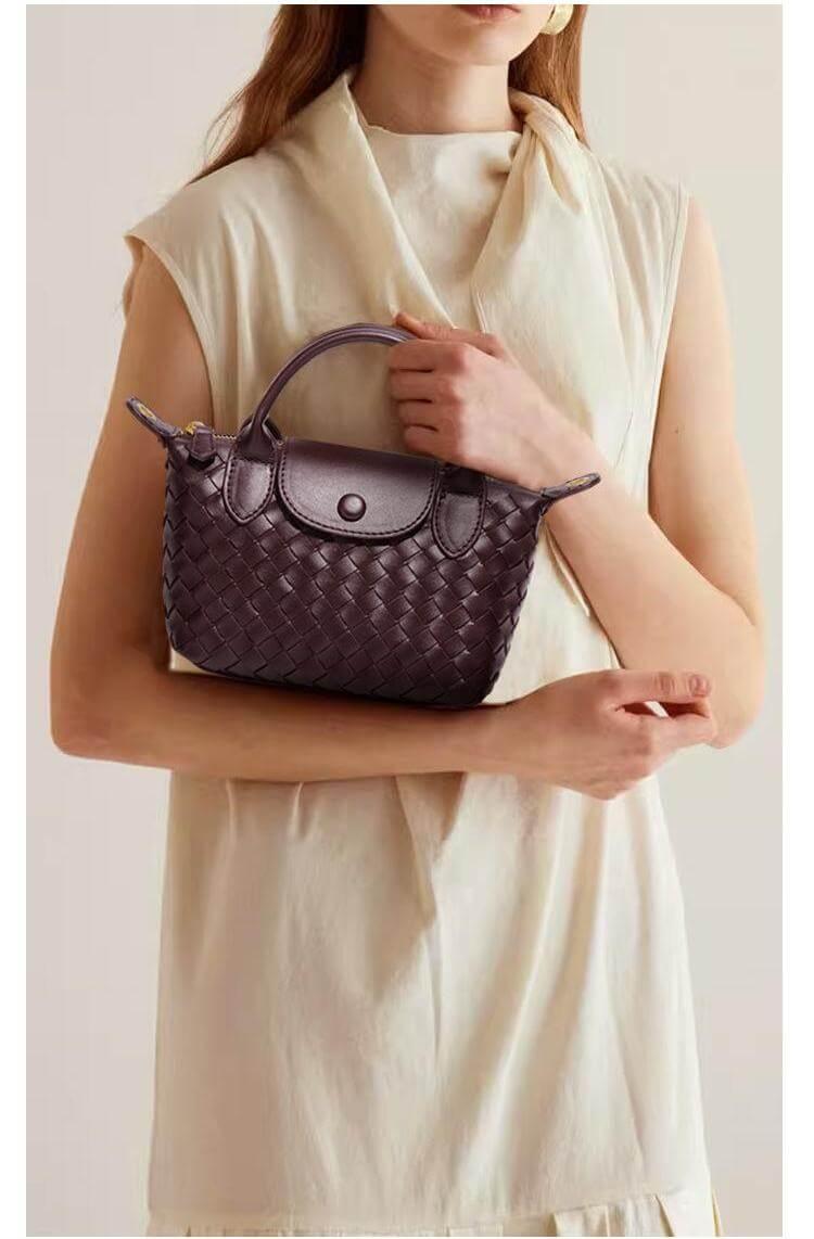 Women's Woven Mini Crossbody Bag with Top Handle