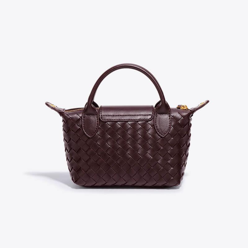 Women's Woven Mini Crossbody Bag with Top Handle