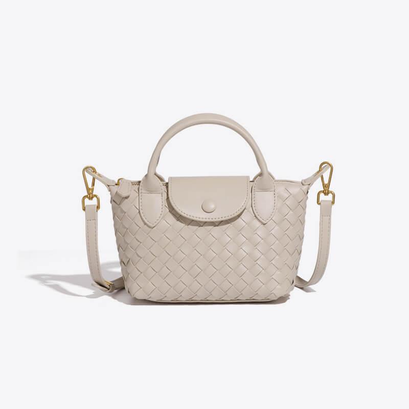 Women's Woven Mini Crossbody Bag with Top Handle