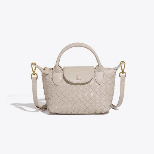 Women's Woven Mini Crossbody Bag with Top Handle