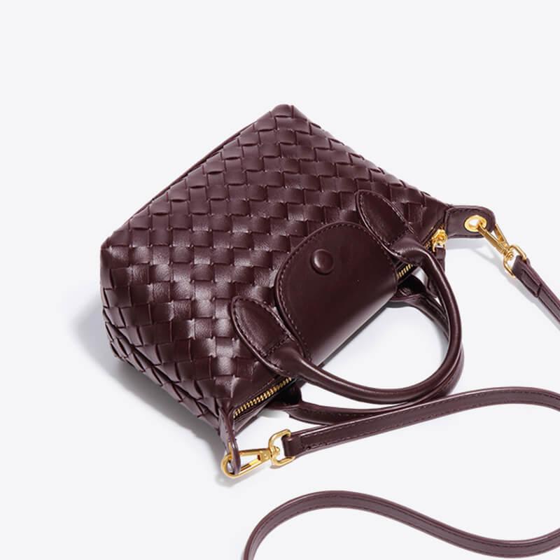 Women's Woven Mini Crossbody Bag with Top Handle