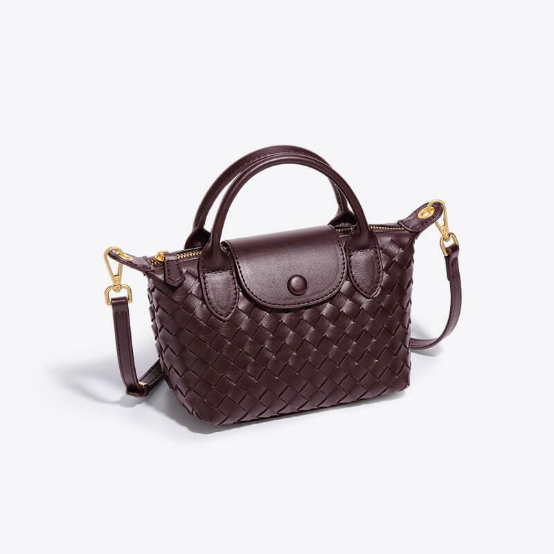 Women's Woven Mini Crossbody Bag with Top Handle