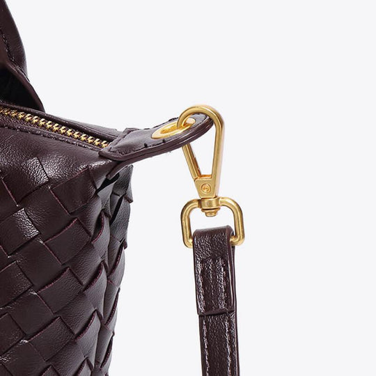 Women's Woven Mini Crossbody Bag with Top Handle