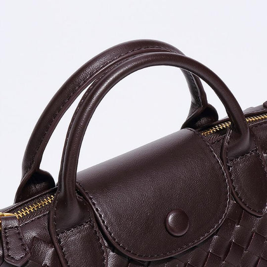 Women's Woven Mini Crossbody Bag with Top Handle