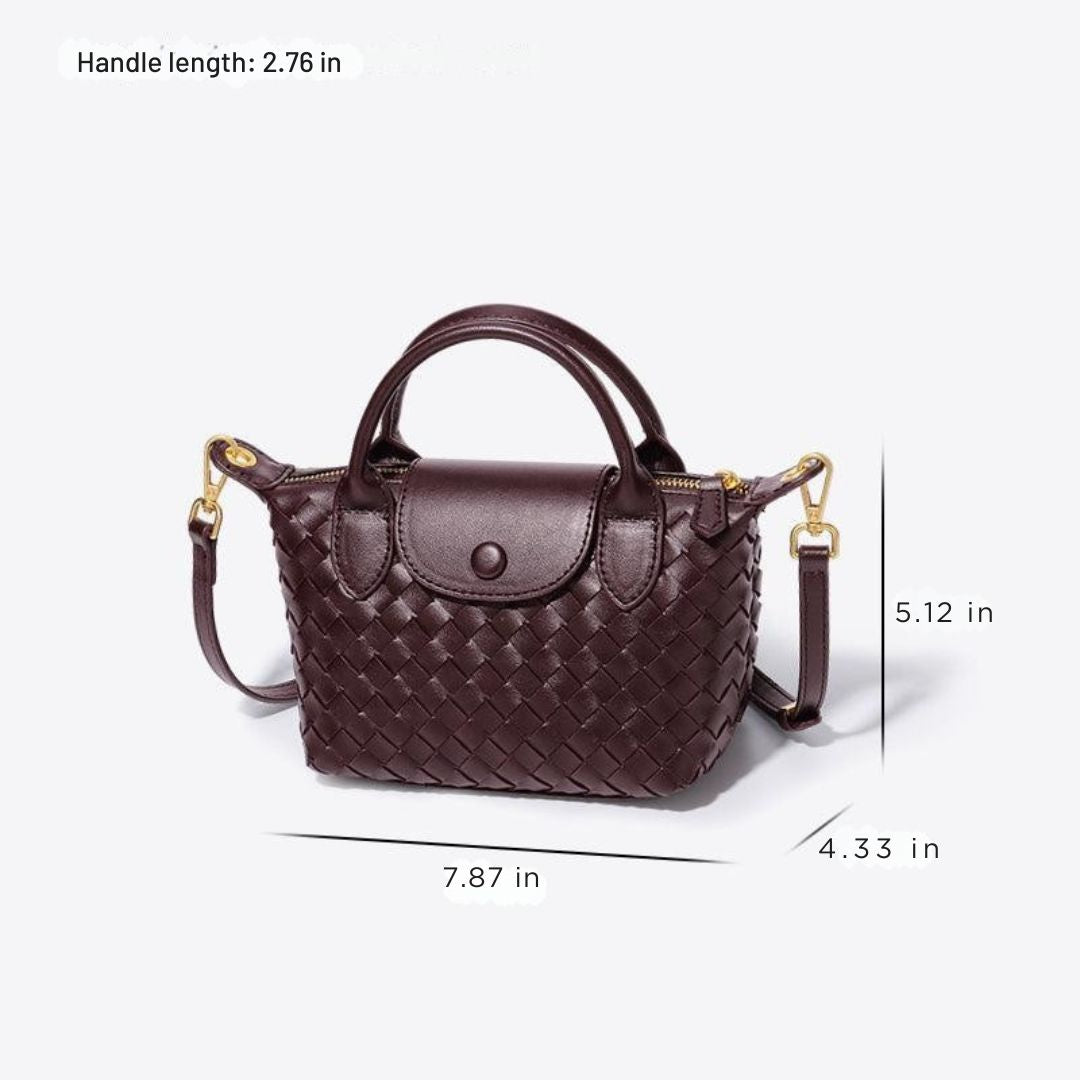 Women's Woven Mini Crossbody Bag with Top Handle