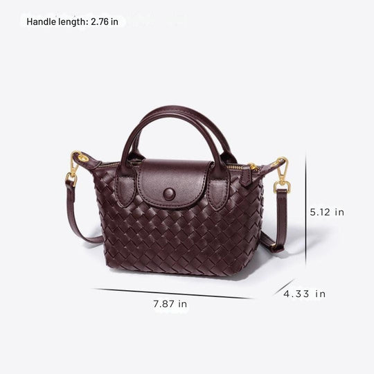 Women's Woven Mini Crossbody Bag with Top Handle