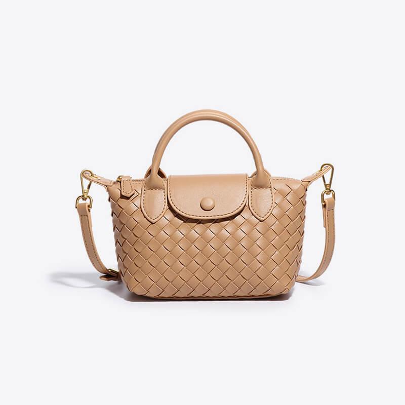 Women's Woven Mini Crossbody Bag with Top Handle