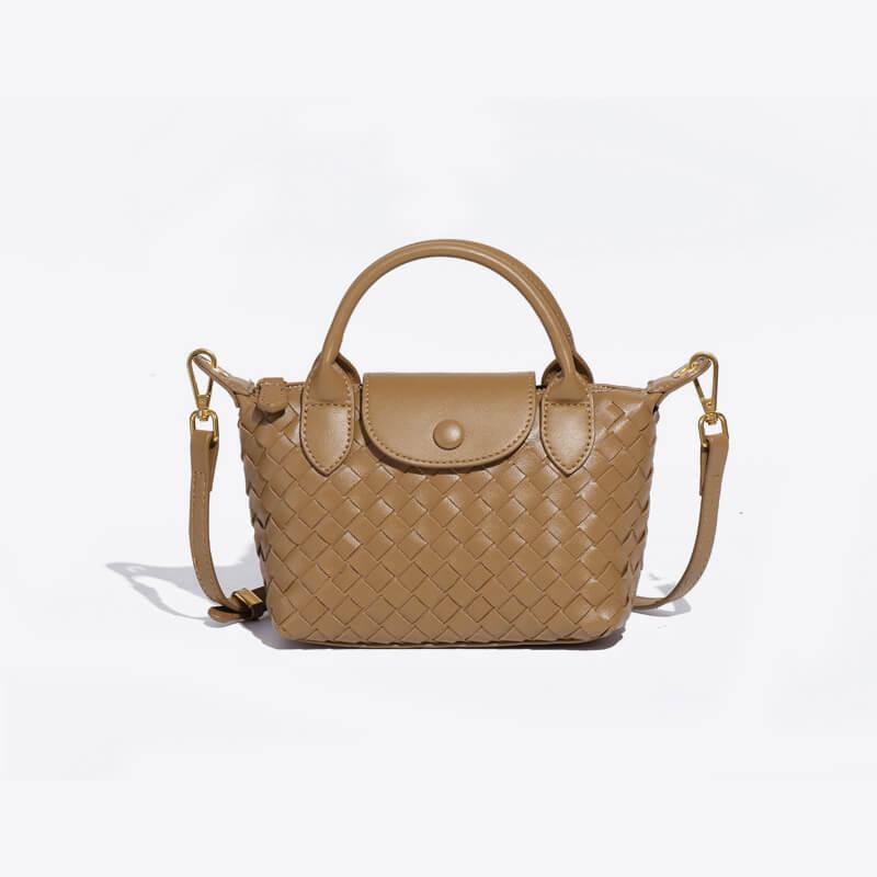 Women's Woven Mini Crossbody Bag with Top Handle
